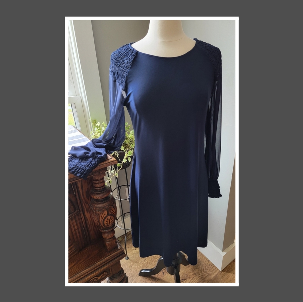 MSK Navy Blue Dress NWT